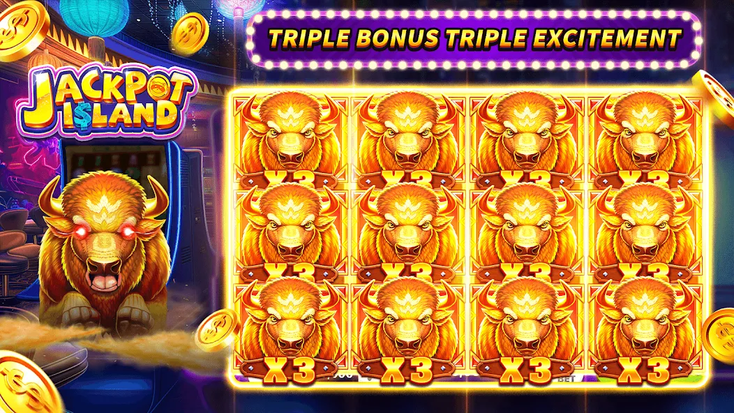 Jackpot Island - Slots Machine (Джекпот Айленд)  [МОД Бесконечные монеты] Screenshot 5