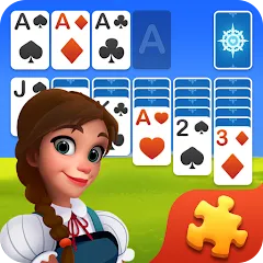 Скачать взломанную Solitaire Jigsaw Puzzle (Солитер Пазл)  [МОД Меню] - полная версия apk на Андроид