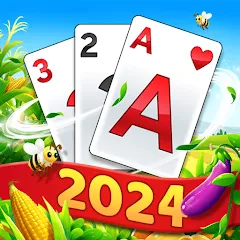 Взломанная Solitaire Tripeaks - Farm Trip (Фарм Джорни)  [МОД Много монет] - последняя версия apk на Андроид