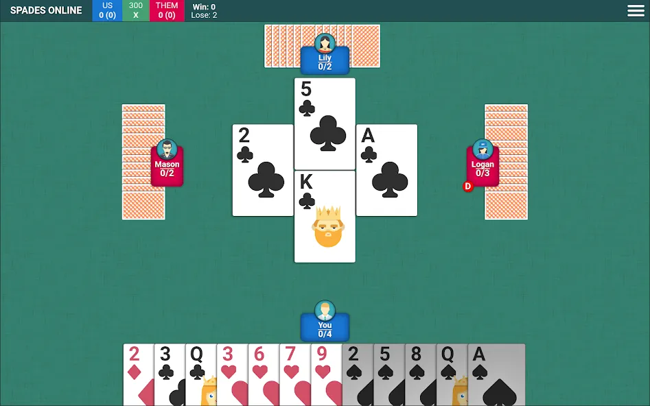 Spades Card Game (Спейдс Карточная Игра)  [МОД Unlocked] Screenshot 5