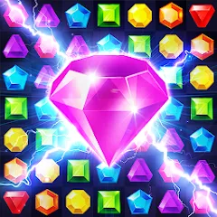 Скачать взломанную Jewels Planet - Match 3 Puzzle  [МОД Много денег] - стабильная версия apk на Андроид