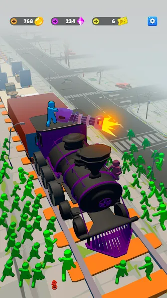 Train Defense: Zombie Game (Трейн Дефенс)  [МОД Много денег] Screenshot 1