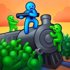 Скачать взломанную Train Defense: Zombie Game (Трейн Дефенс)  [МОД Много денег] - стабильная версия apk на Андроид