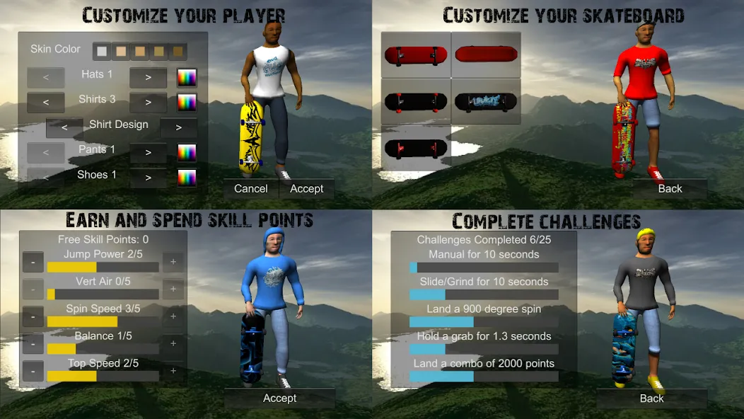 Skating Freestyle Extreme 3D (Скейтбординг Фристайл Экстрим 3D)  [МОД Mega Pack] Screenshot 5