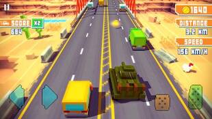   Blocky Highway: Traffic Racing   -   