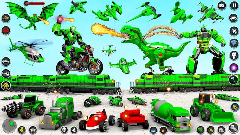   Dino Robot - Car Robot Games -     