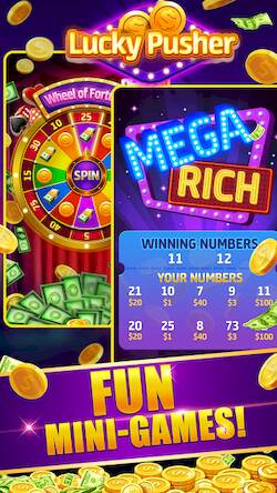   Lucky Cash Pusher Coin Games -     