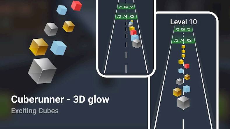   Cube Runner 3D Glow -     