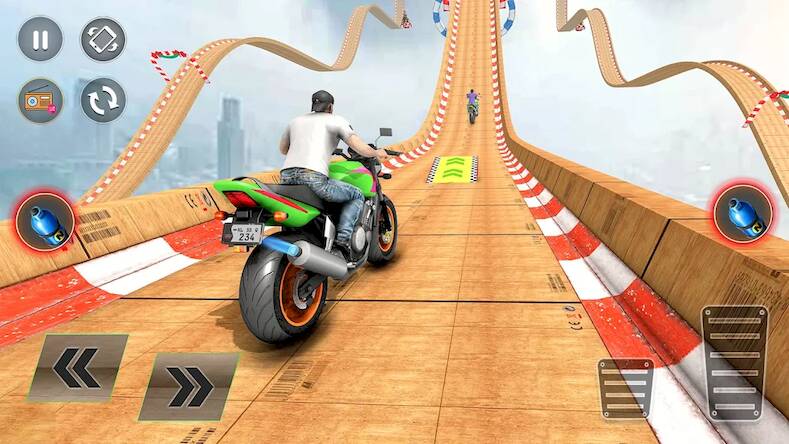   Mega Ramp Stunt Bike Games 3D -     