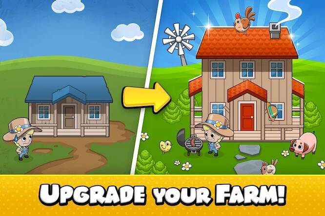   Idle Farm Tycoon - Merge Crops -     