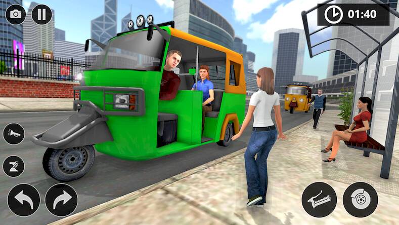   city tuk tuk rickshaw games -     