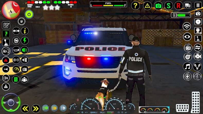   Us Police Car Parking Sim 3D -     